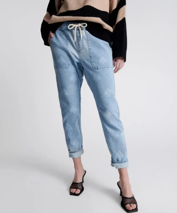 ONE TEASPOON Aced Shabbies Drawstring Boyfriend Jeans | Women Denim Jeans