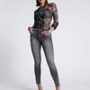 ONE TEASPOON Acid Grey Freebirds Ii High Waist Skinny Jeans | Women Denim Jeans