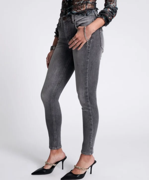 ONE TEASPOON Acid Grey Freebirds Ii High Waist Skinny Jeans | Women Denim Jeans