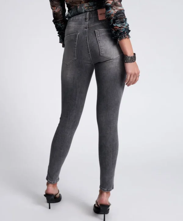 ONE TEASPOON Acid Grey Freebirds Ii High Waist Skinny Jeans | Women Denim Jeans