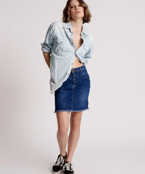 ONE TEASPOON Alabama Preacher High Waist Denim Skirt | Women Denim Skirts