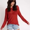 ONE TEASPOON Amity Sheer Rib Knit Top | Women Tops