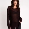 ONE TEASPOON Amity Sheer Rib Knit Top | Women Tops