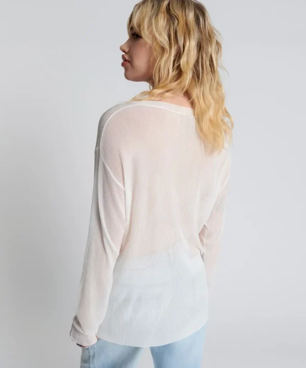 ONE TEASPOON Amity Sheer Rib Knit Top | Women Tops