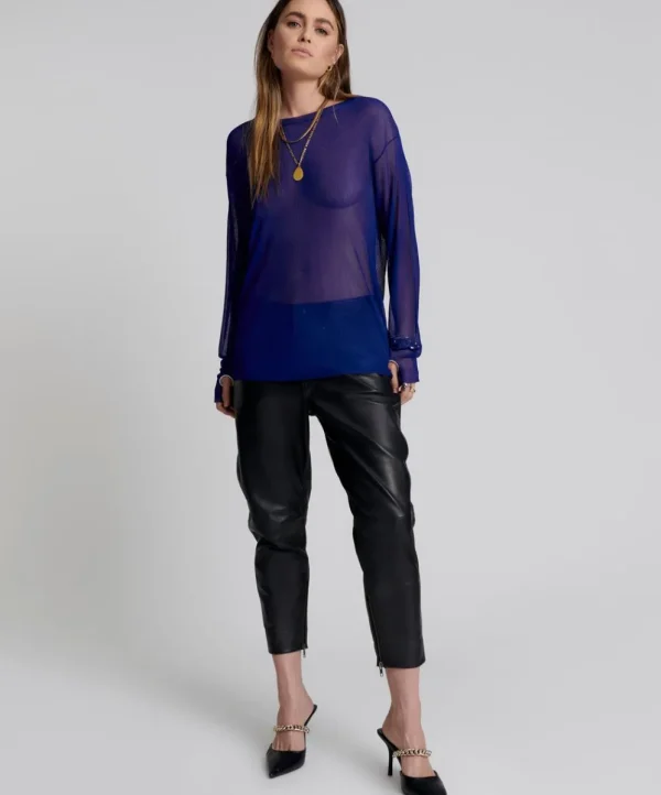 ONE TEASPOON Amity Sheer Rib Longsleeve Sweater | Women Knitwear