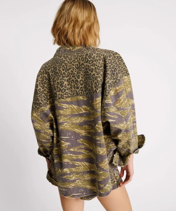 ONE TEASPOON Animal Camo Daria Shacket | Women Shirts