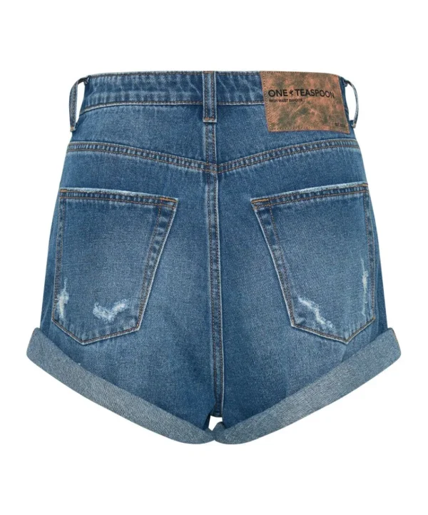 ONE TEASPOON Bay Blue Bandit High Waist Denim Shorts | Women Denim Shorts