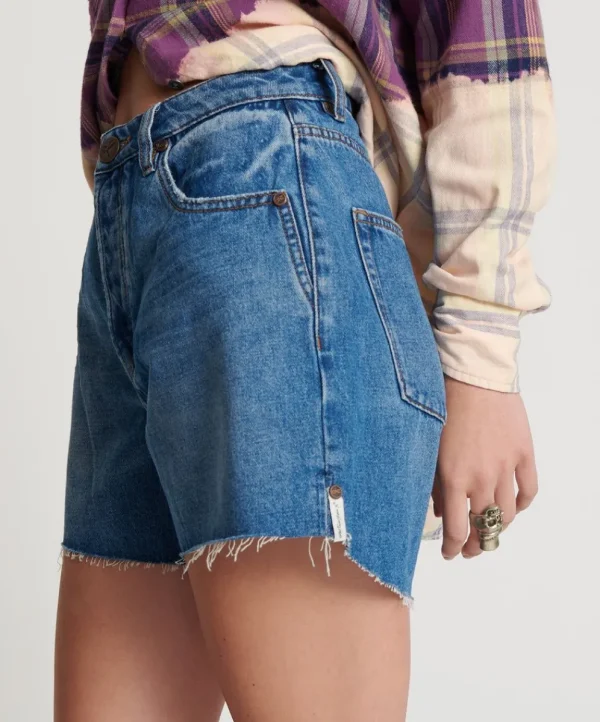 ONE TEASPOON Bay Blue Legend High Waist Mom Fit Shorts | Women Denim Shorts