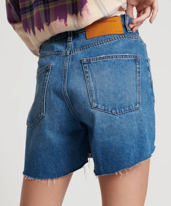 ONE TEASPOON Bay Blue Legend High Waist Mom Fit Shorts | Women Denim Shorts