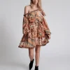 ONE TEASPOON Bazaar Paisley One Shoulder Dress | Women Mini Dresses