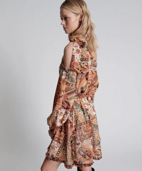 ONE TEASPOON Bazaar Paisley One Shoulder Dress | Women Mini Dresses