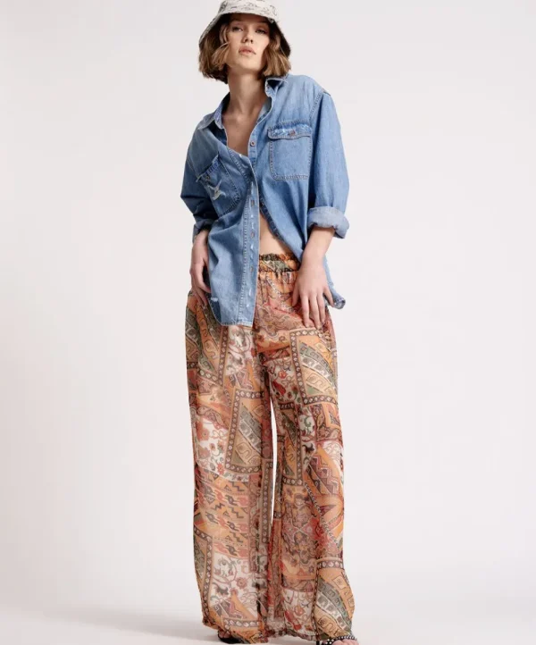 ONE TEASPOON Bazaar Paisley Palazzo Pants | Women Bottoms