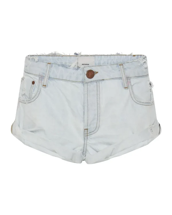 ONE TEASPOON Bel Air Blue Bandits Low Waist Denim Shorts | Women Denim Shorts