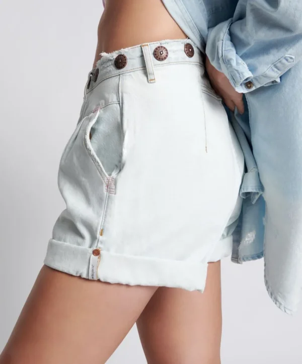 ONE TEASPOON Bel Air Blue Streetwalker High Waist Denim Shorts | Women Denim Shorts