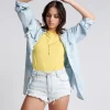 ONE TEASPOON Bel Air Blue The One Fitted Cheeky Denim Shorts | Women Denim Shorts