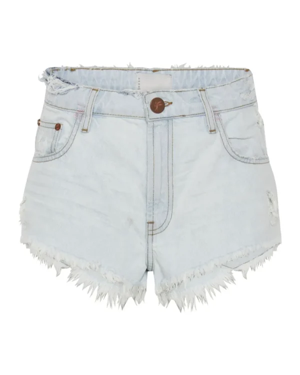 ONE TEASPOON Bel Air Blue The One Fitted Cheeky Denim Shorts | Women Denim Shorts