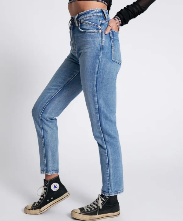 ONE TEASPOON Berlin Blue Legend High Waist Mom Jeans | Women Denim Jeans