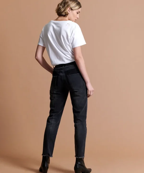 ONE TEASPOON Black Anchor Awesome Baggies Straight Leg Jeans | Women Denim Jeans