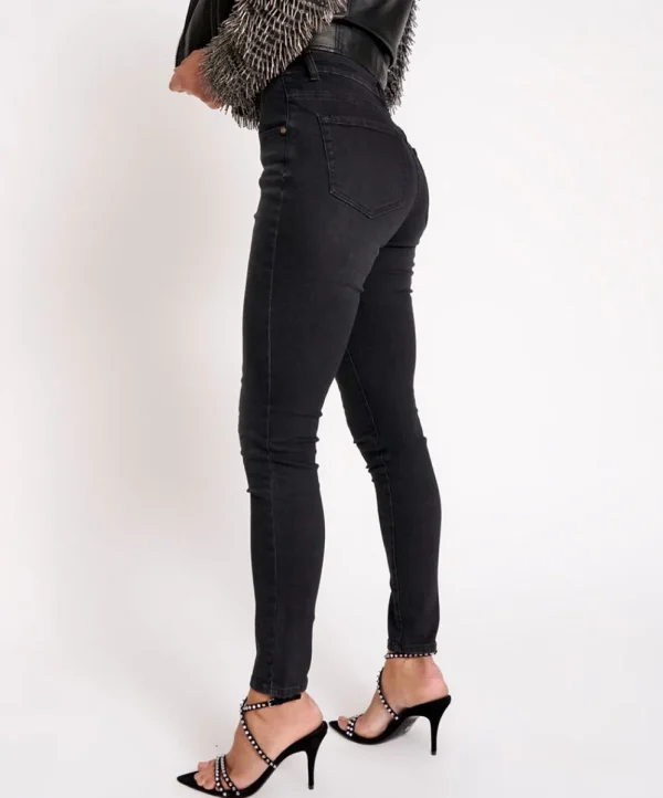 ONE TEASPOON Black Ink Freebirds Ii High Waist Fitted Jeans | Women Denim Jeans