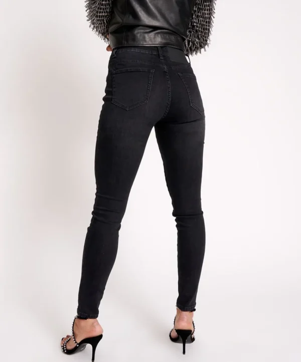 ONE TEASPOON Black Ink Freebirds Ii High Waist Fitted Jeans | Women Denim Jeans