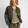 ONE TEASPOON Black Khaki Denim Bomber Jacket | Women Jackets