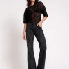 ONE TEASPOON Black Lace Charlie Slim High Waist Bootcut Jeans | Women Denim Jeans