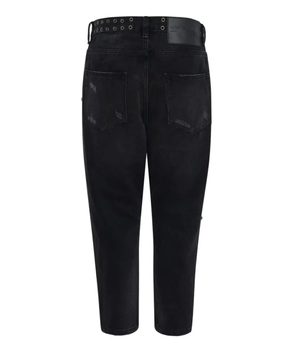 ONE TEASPOON Black Oak Kingpins Cropped Boyfriend Jeans | Women Denim Jeans