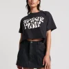 ONE TEASPOON Black Oak Pleated Micro Mini Skirt | Women Denim Skirts