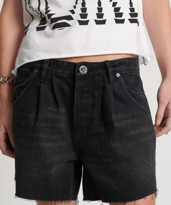 ONE TEASPOON Black Oak Super Relaxed Shaker Shorts | Women Denim Shorts