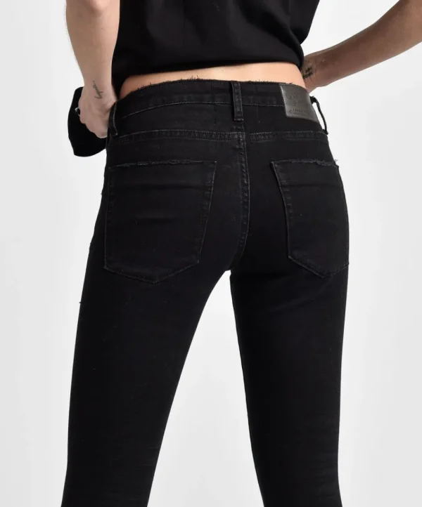 ONE TEASPOON Black Punk Freebirds Ii Low Waist Skinny Jeans | Women Denim Jeans