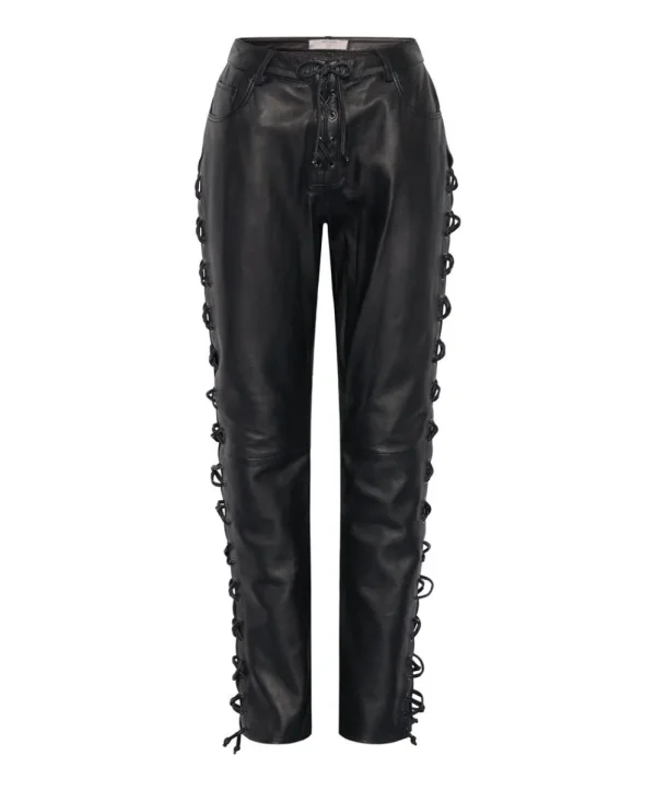 ONE TEASPOON Blacklight Leather Lace Up Pants | Women Bottoms