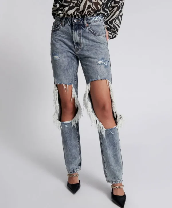 ONE TEASPOON Blue Blossom Super Messed Up High Waist Awesome Baggies Jeans | Women Denim Jeans