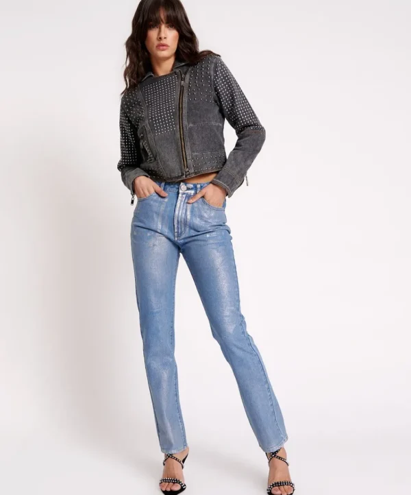 ONE TEASPOON Blue Future Awesome Baggies High Waist Straight Leg Jeans | Women Denim Jeans