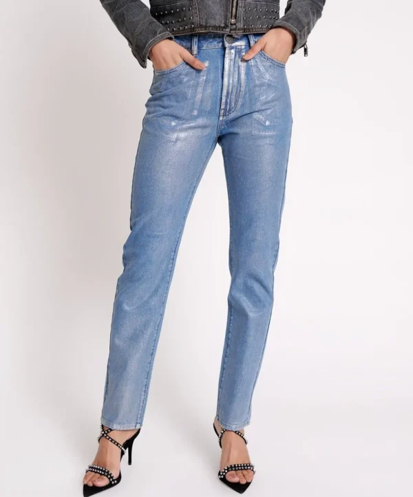 ONE TEASPOON Blue Future Awesome Baggies High Waist Straight Leg Jeans | Women Denim Jeans