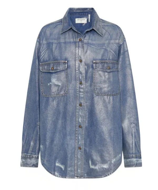 ONE TEASPOON Blue Future Everyday Denim Shirt | Women Shirts