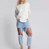 ONE TEASPOON Blue Latte Kingpins Cropped Boyfriend Jeans | Women Denim Jeans