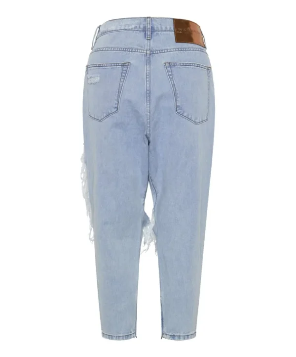 ONE TEASPOON Blue Latte Kingpins Cropped Boyfriend Jeans | Women Denim Jeans