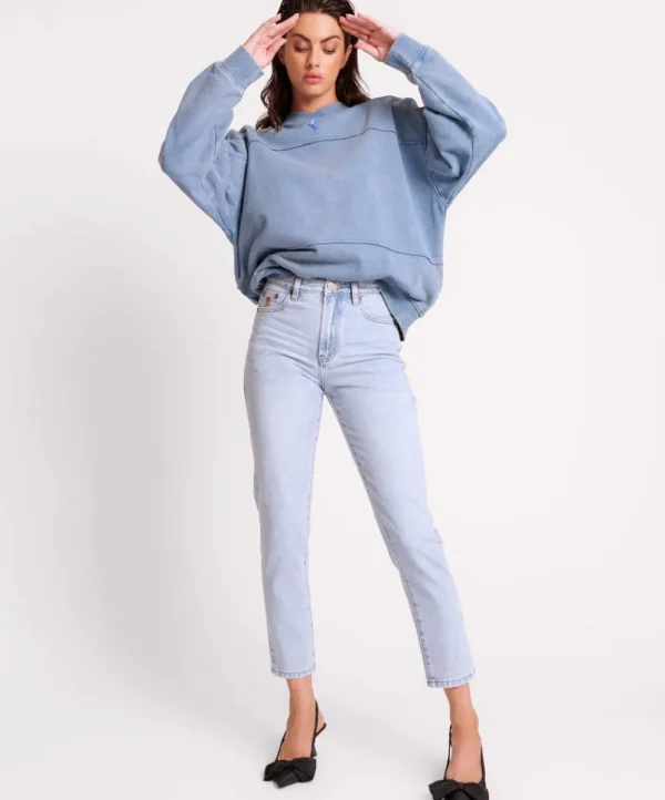 ONE TEASPOON Blue Latte Legends High Waist Mom Jeans | Women Denim Jeans