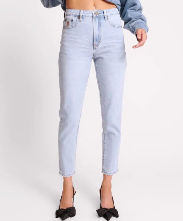 ONE TEASPOON Blue Latte Legends High Waist Mom Jeans | Women Denim Jeans