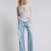 ONE TEASPOON Blue Latte Lowrider Wide Leg Jeans | Women Denim Jeans