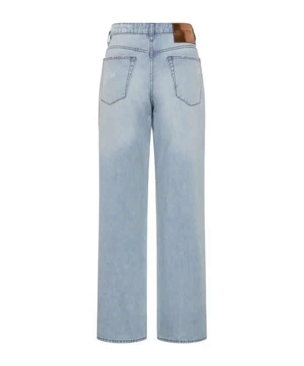 ONE TEASPOON Blue Latte Lowrider Wide Leg Jeans | Women Denim Jeans