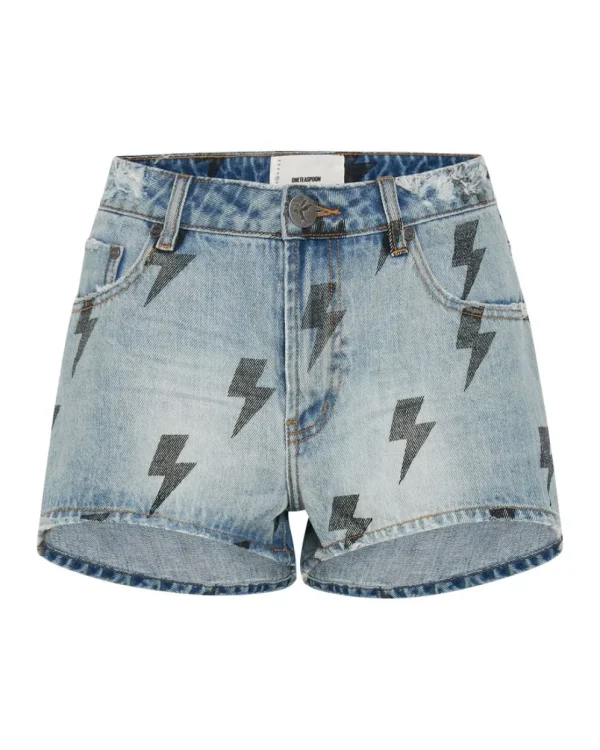 ONE TEASPOON Blue Lightning Bonita High Waist Denim Shorts | Women Denim Shorts