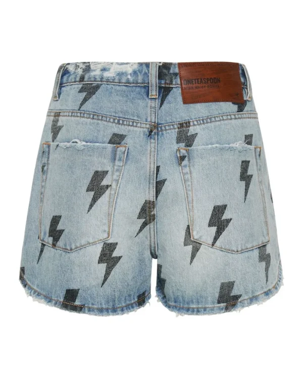 ONE TEASPOON Blue Lightning Bonita High Waist Denim Shorts | Women Denim Shorts