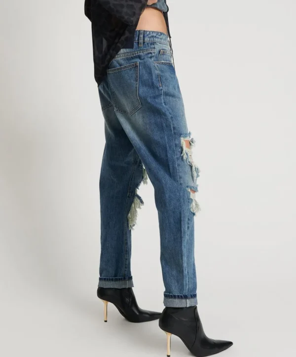 ONE TEASPOON Blue Love Saints Boyfriend Jeans | Women Denim Jeans