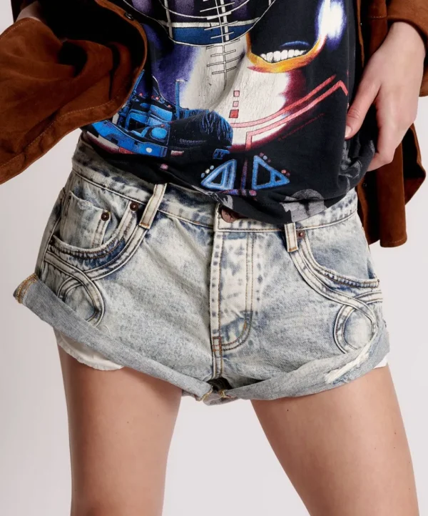 ONE TEASPOON Blue Malt Le Loop Bandits Low Waist Denim Shorts | Women Denim Shorts