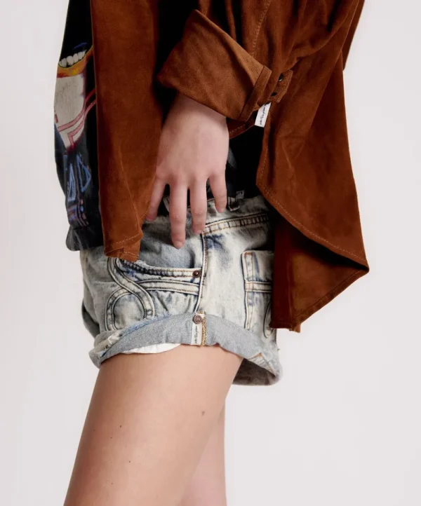 ONE TEASPOON Blue Malt Le Loop Bandits Low Waist Denim Shorts | Women Denim Shorts