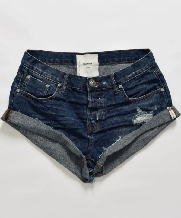 ONE TEASPOON Blue Moon Bandits Denim Shorts | Women Denim Shorts