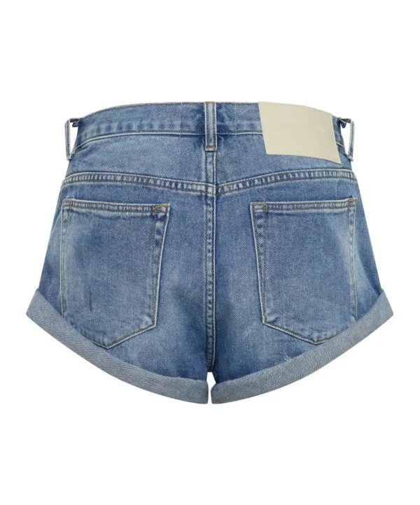 ONE TEASPOON Blue Rapture Chained Bandits Low Waist Denim Shorts | Women Denim Shorts