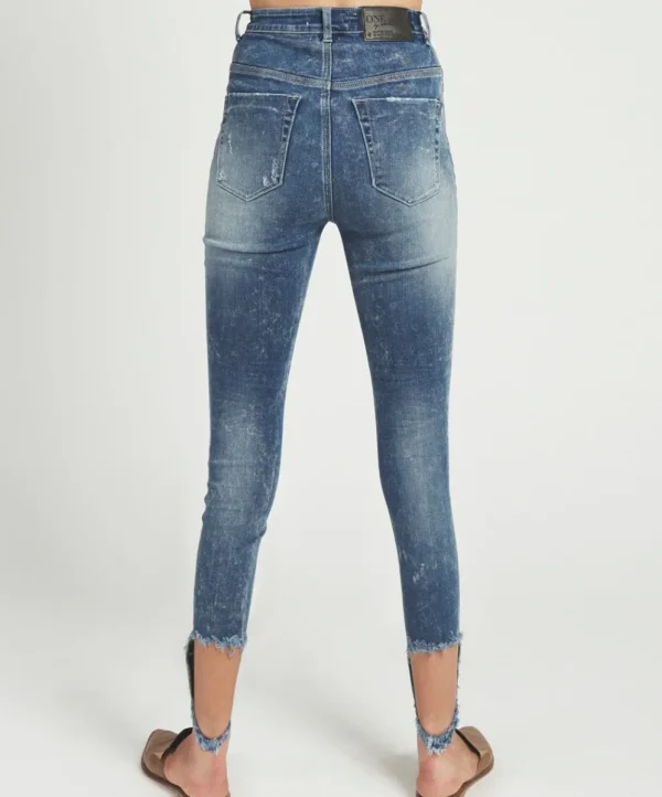 ONE TEASPOON Blue Society Freebirds Ii Super High Waist Skinny Jeans | Women Denim Jeans