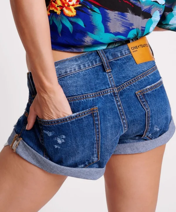 ONE TEASPOON Bluemoon Bandit Low Waist Denim Shorts | Women Denim Shorts